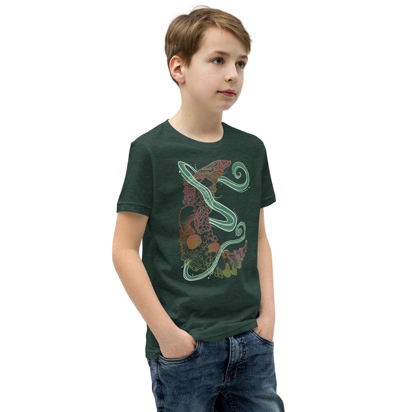 Earthy Mushroom Magic Youth Short Sleeve T-Shirt