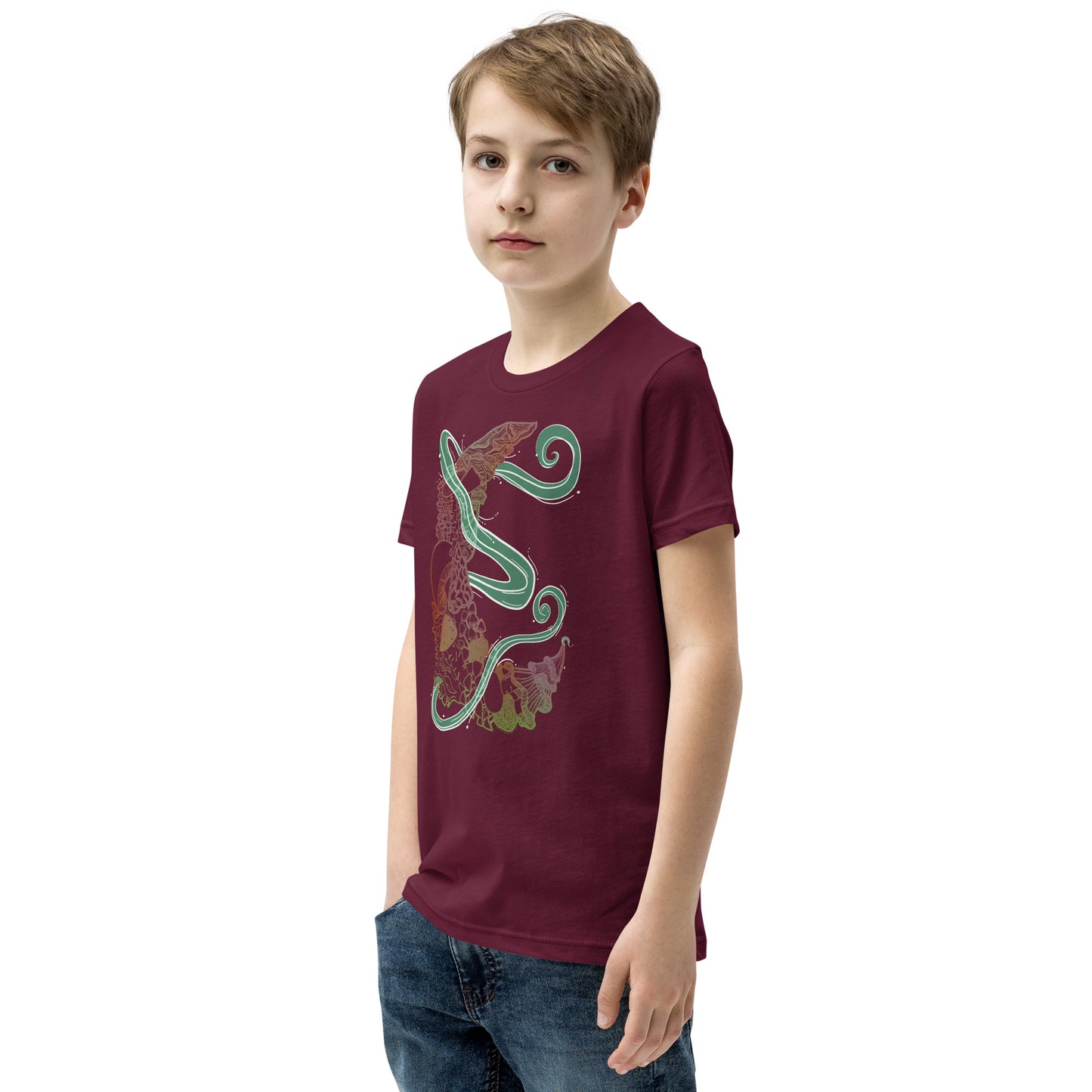 Earthy Mushroom Magic Youth Short Sleeve T-Shirt