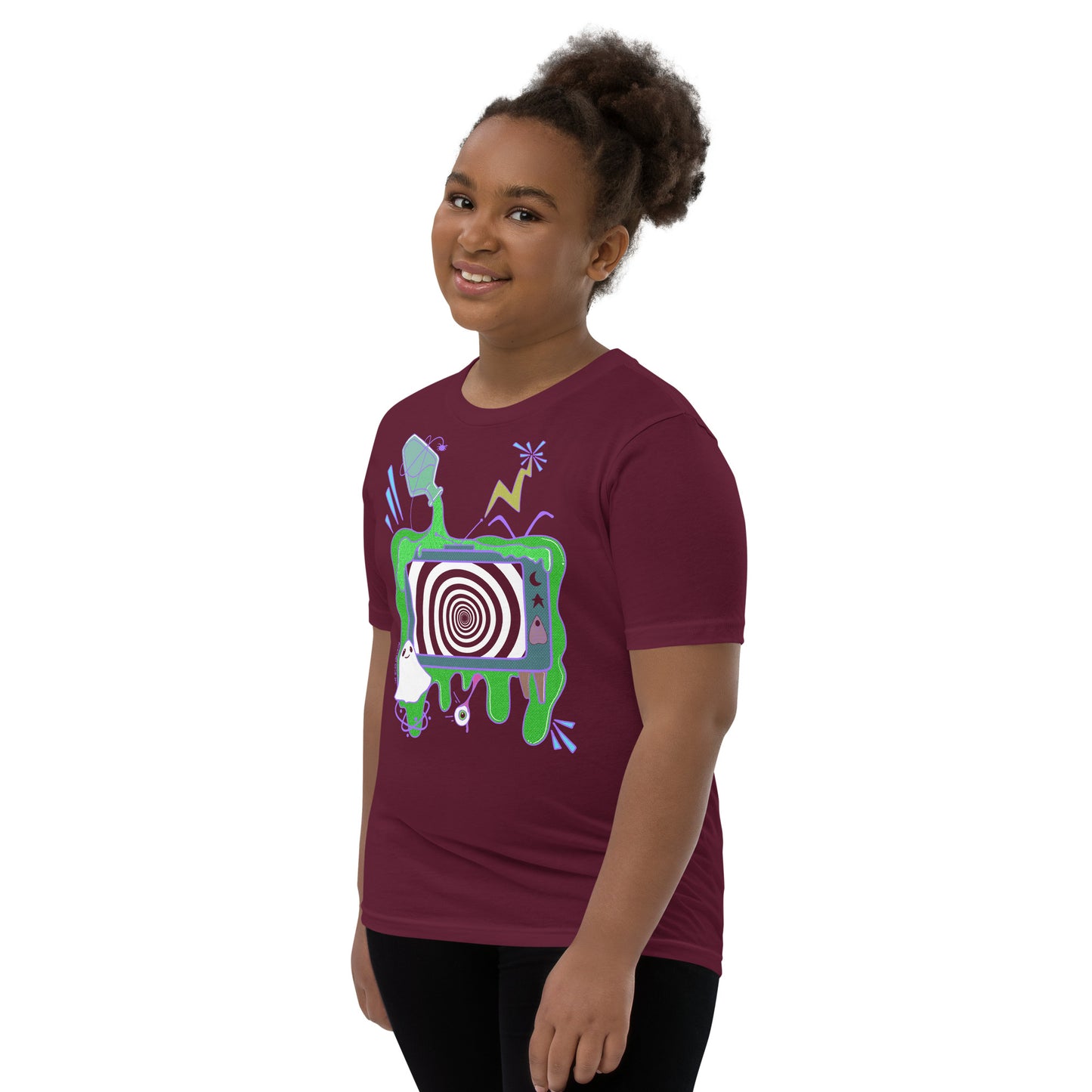 Spooky TV Youth Short Sleeve T-Shirt
