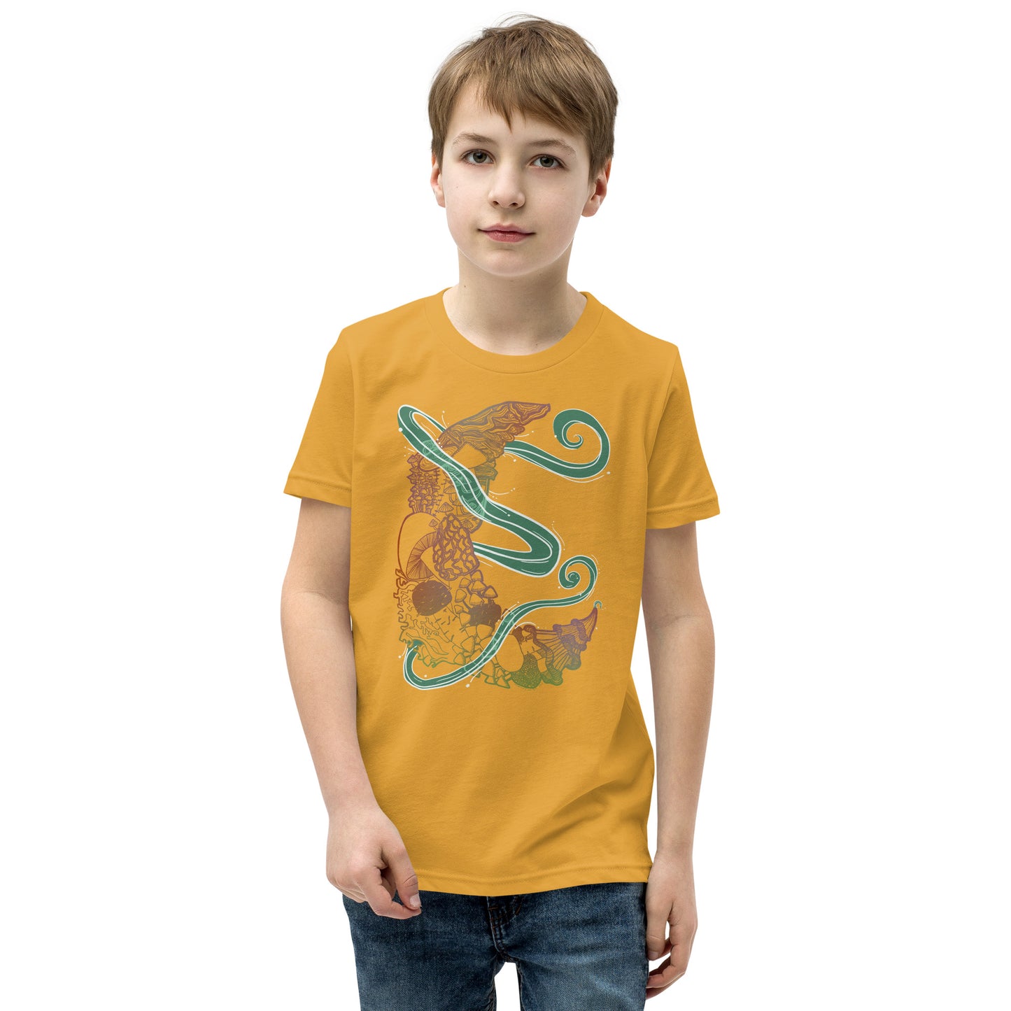 Earthy Mushroom Magic Youth Short Sleeve T-Shirt