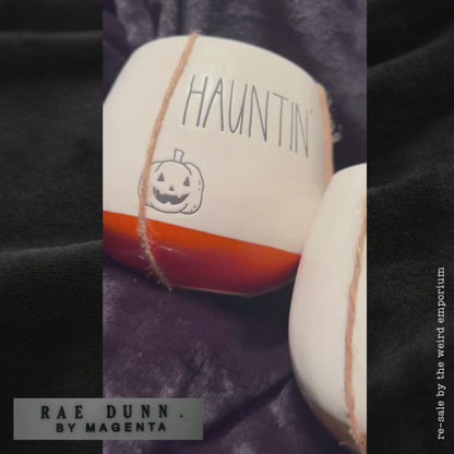 Re-sale Rae Dunn x Magenta Halloween Planters (Ghostin', Spookin', Hauntin')