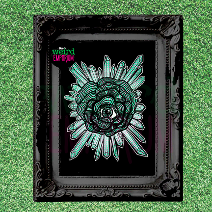 Mint Dot Eyeball Crystals Print