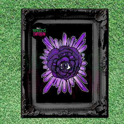 Purple Eyeball Crystals Print