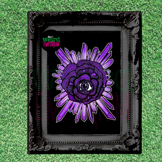 Purple Eyeball Crystals Print