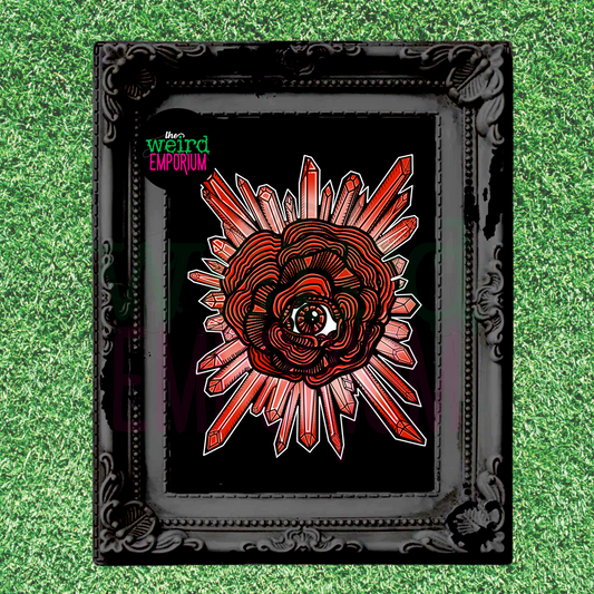 Red Eyeball Crystals Print