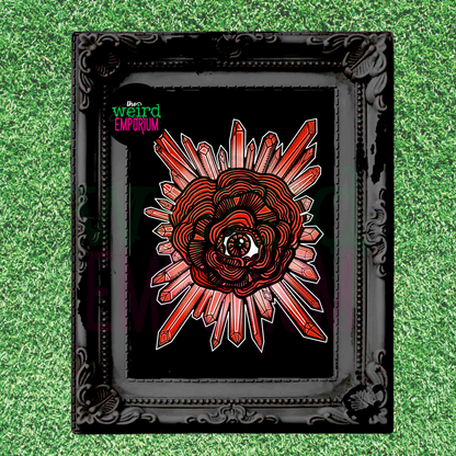 Red Eyeball Crystals Print