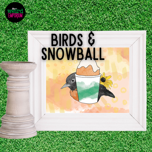 Baltimore Birds & Snowball Print