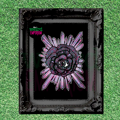 Pink Dot Eyeball Crystals Print