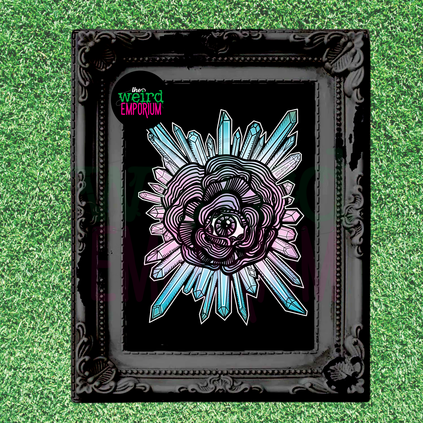 Trans Pride Eyeball Crystals Print