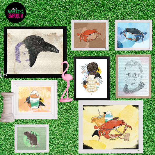 Baltimore Birds & Snowball Print