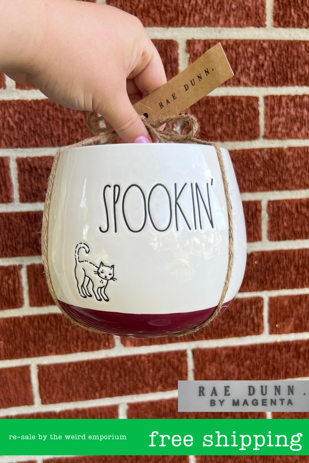 Re-sale Rae Dunn x Magenta Halloween Planters (Ghostin', Spookin', Hauntin')