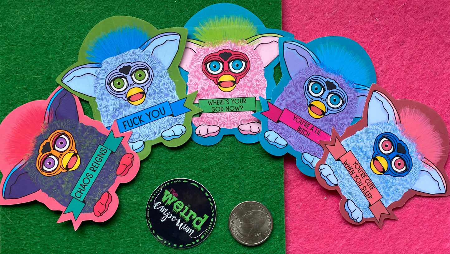 4 Furby Sticker Pack
