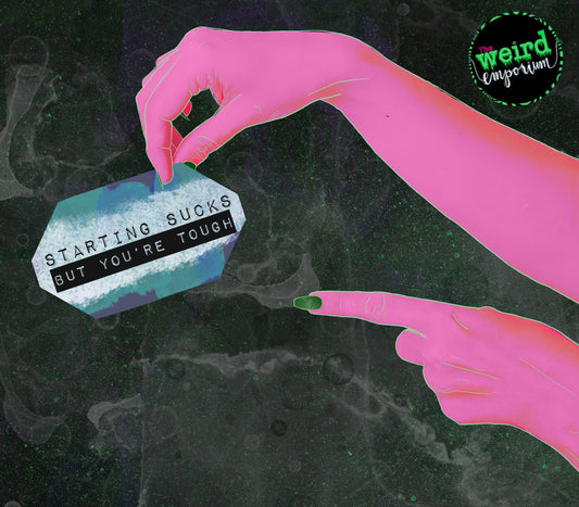 Starting Sucks Sticker