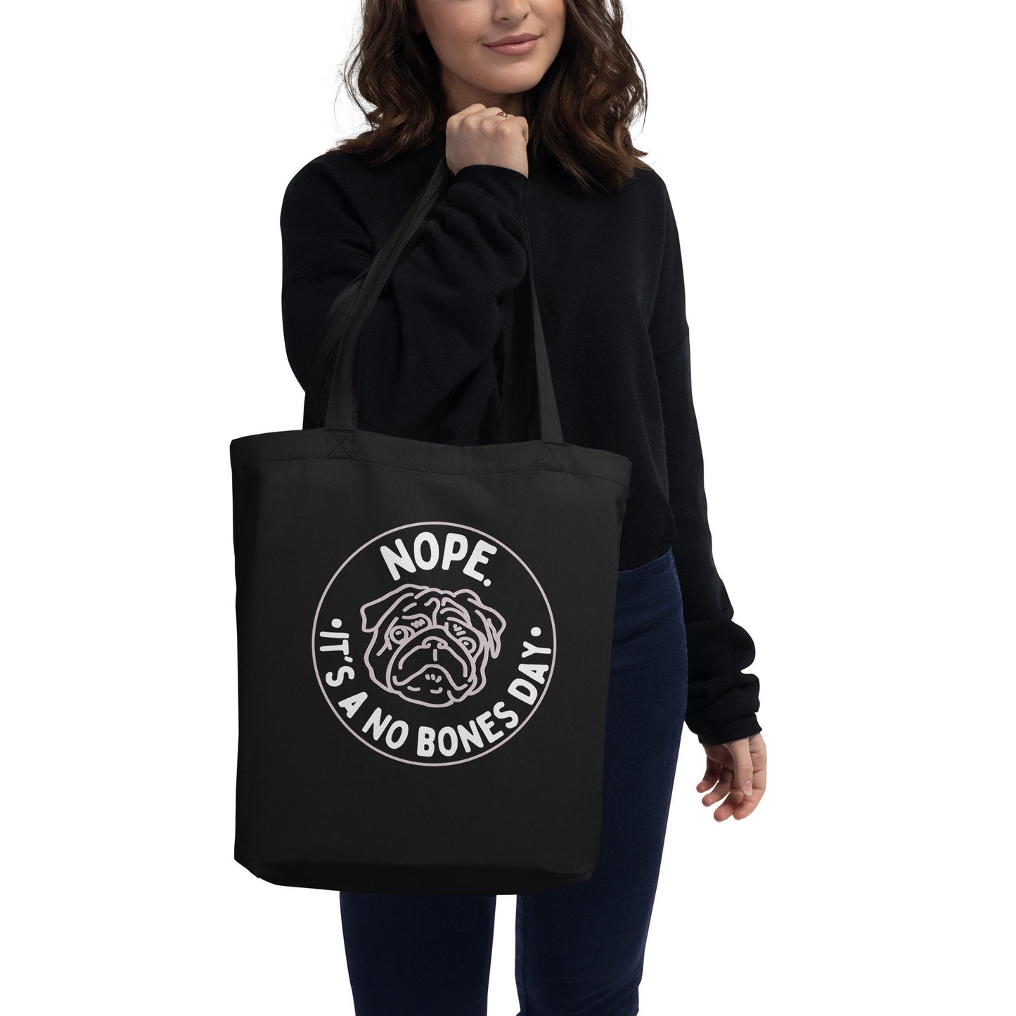 No Bones Day Tote / No Bones Day Bag / No Bones Day Pug Bag / No Bones Day Pug Bag / the weird emporium