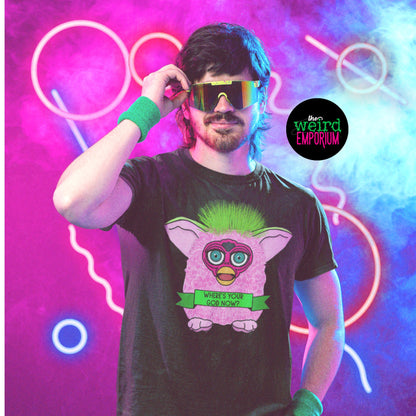 Furby Tee/ Where's your God Now / Furby Shirt / Godless Tee/ Furbies Tee/ Weird Tee/ the weird emporium