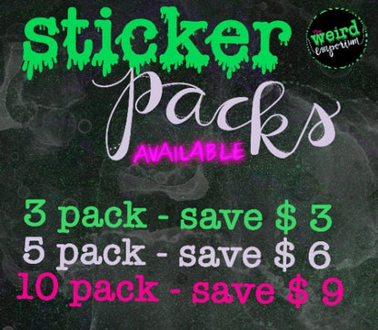 Thick Thighs Spooky Vibes Sticker / Thick Thighs Sticker / Body Positivity / Spooky Sticker / Halloween Sticker / the weird emporium