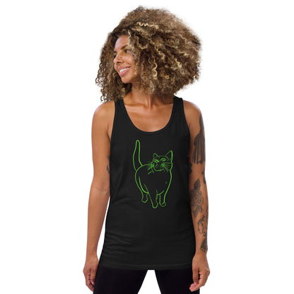 Neon Cat Tank Top